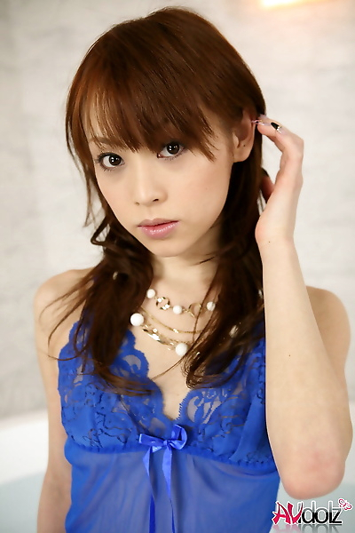 Cute Japanese girl Miina Yoshihara models non nude in sheer lingerie